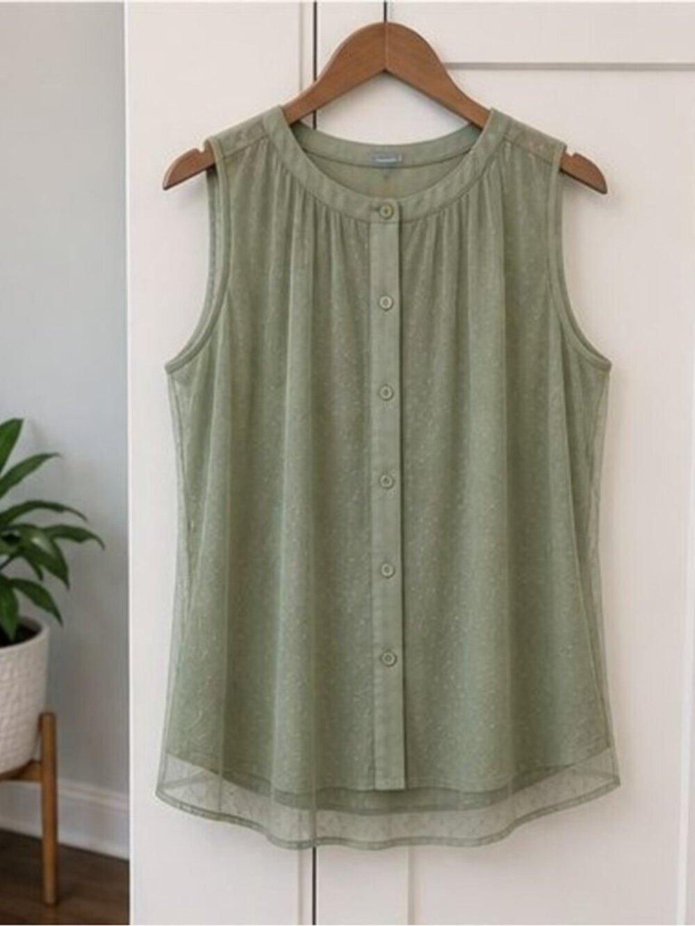 Sage Tie Neck Blouse
